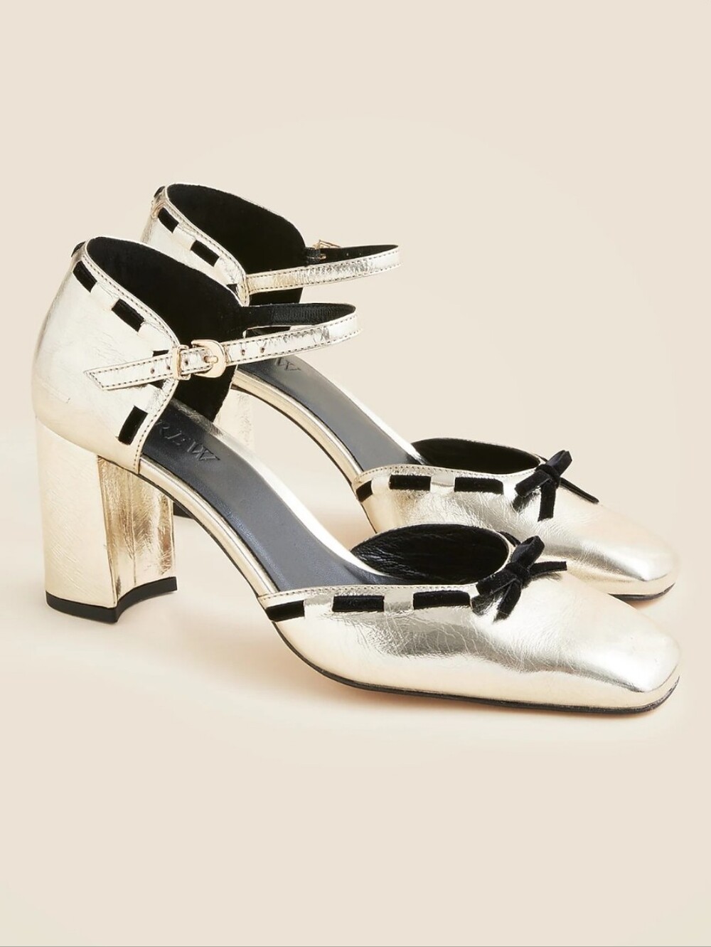J.Crew Metallic Leather Maise Pump with Bow - Size 7.5 - NIB